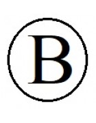 Бусины с буквами белые круглые B